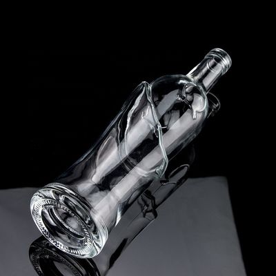 750 ml Super Flint Round Glass Flask με βιδωτό καπάκι για VODKA
