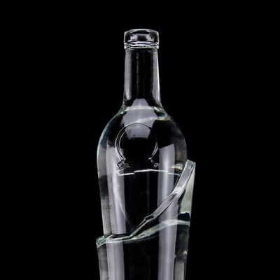 750 ml Super Flint Round Glass Flask με βιδωτό καπάκι για VODKA