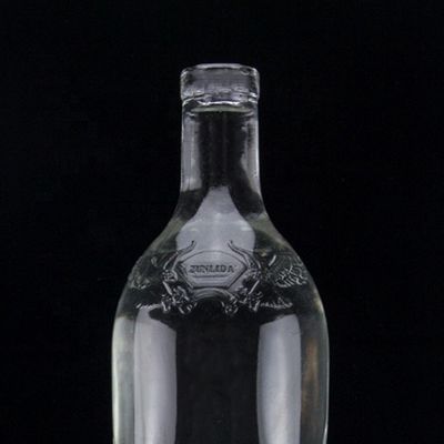 750 ml Super Flint Round Shoulder Square Based Rum Vodka Liquor γυάλινο μπουκάλι με φελλό