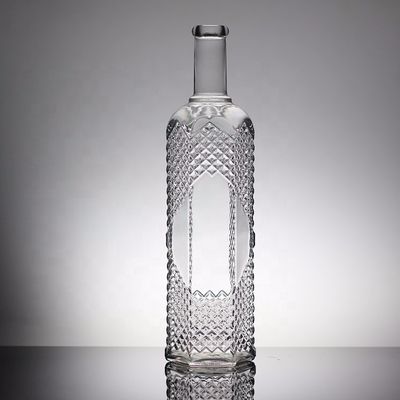Βιομηχανικό μπουκάλι 750 ml κρυστάλλινου γυαλιού με παγετό/χρώμα/διακόσμηση εκτύπωσης
