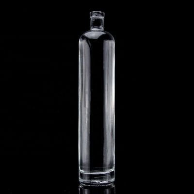 Προσαρμοσμένο 750 ml παχύ κάτω ίσιο σχήμα γυάλινο μπουκάλι για Super Flint Liquor