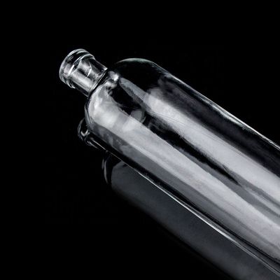 Προσαρμοσμένο 750 ml παχύ κάτω ίσιο σχήμα γυάλινο μπουκάλι για Super Flint Liquor
