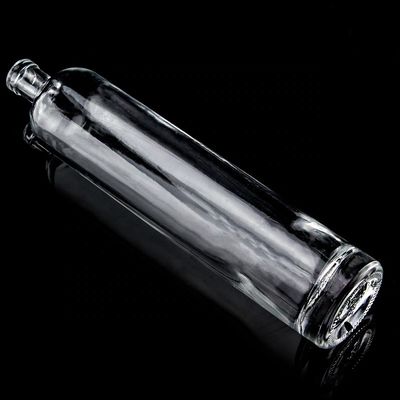 Προσαρμοσμένο 750 ml παχύ κάτω ίσιο σχήμα γυάλινο μπουκάλι για Super Flint Liquor